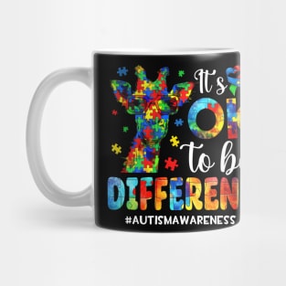 Cute Giraffe Its Ok To Be Different Mug